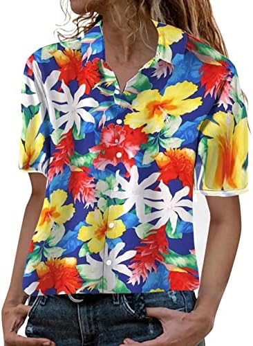 Plus Tamanho Mulheres Camisetas Camisa da moda feminina Camisa de praia Casual Casual Flower Camisa
