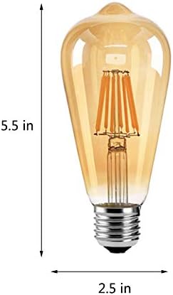 Bulbos de lâmpadas ST64 8W LED de LED vintage Dimmable Edison Bulbos ST64 Bulbos de filamento de