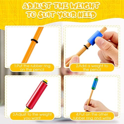 18 PCS Kit de pesos a lápis Ajuda ajustável pesos de lápis de metal colorido porta -lápis ponderado para materiais