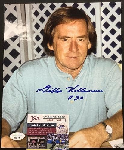 Gilles Villemure assinado foto 8x10 Hóquei New York Rangers Goalie Autograph JSA - fotos autografadas