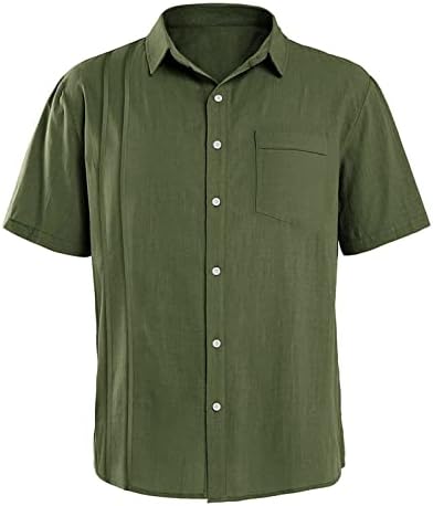DGHM-JLMY MEMINO SUMPLEL LAPEL Camisa de cor sólida Camisa lisa de manga curta Button Down Camisa