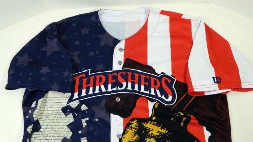 2018 Clearwater Threshers #24 Game usou Jersey Independence Day 48 6 - Jogo usou camisas da MLB usadas