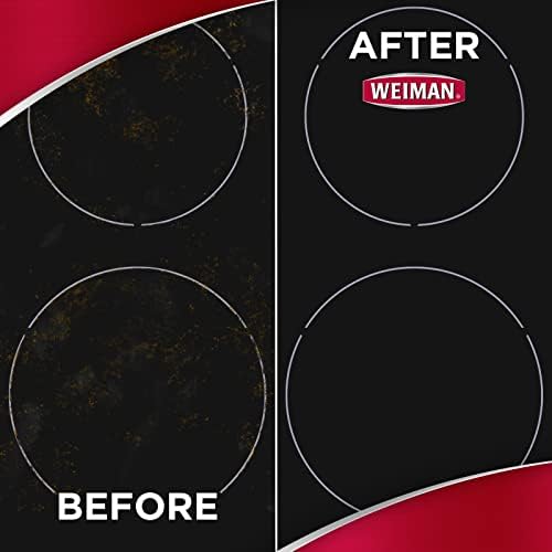 Weiman Cook Top Scrubbing Pads, 18 contagem, 6 pacotes corta as manchas mais difíceis - lavando as almofadas de limpeza cuidadosamente limpam o resíduo