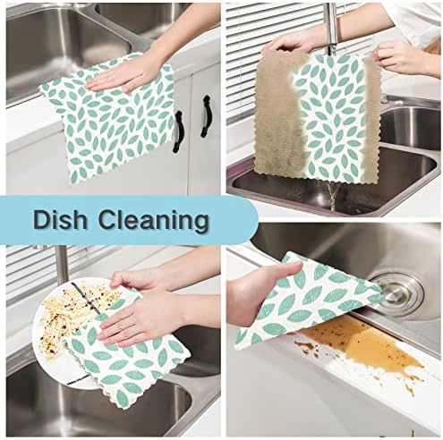 Cataku deixa panos de louça de cozinha fofos para lavar pratos de lavagem reutilizável Toalhas de pano de lavagem de microfibra panos de panos para cozinha, 6 pacote