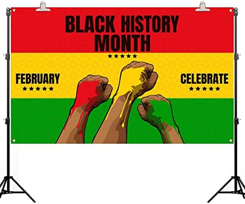Black History Month Party Photo Booth Cenário Afro -American Black Pride Fevereiro Celebration