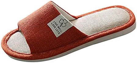 Flippers para mulheres pisos externos para fora masculino de linho de linho chinelos de verão sandálias