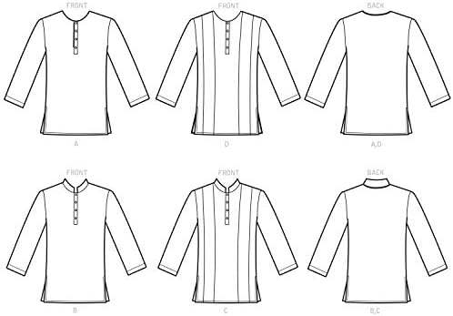 Padrão de costura da simplicidade S9158 - Camisas massacutas masculinas, tamanho: AA