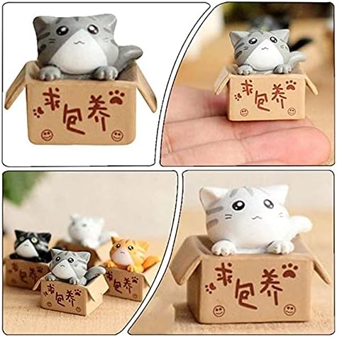 CHDHALTD MODELO DE CAT POBO CAT, Miniaturas fofas Crafts estatuetas de estátua para desenho animado