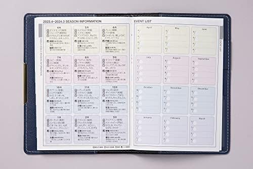 Takahashi No. 783 Richelle 3 Planejador Semanal, começa em abril de 2023, A6, Blue
