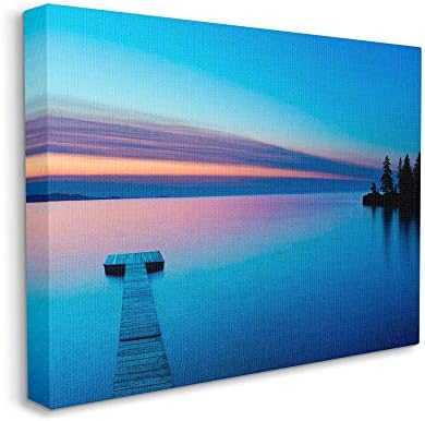 Fotografia de paisagem da Docagem da Stuell Industries Lake Shore, projetada por James McLoughlin Wall Art, 16 x 1,5 x 20, tela