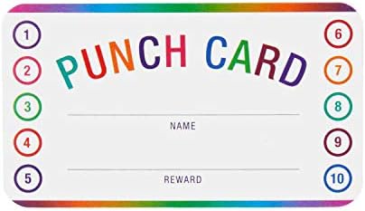 Cartões de perfuração do professor 200 Pacote - Cartão de recompensa de comportamento de incentivo para os