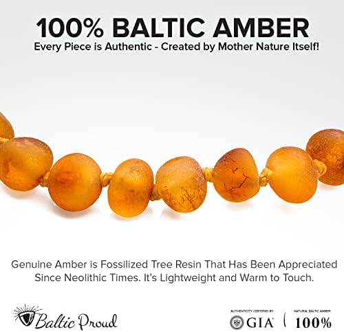 Colar de âmbar em Báltico cru e conjunto de presentes de pulseira - âmbar de mar de qualidade premium