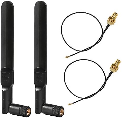 2 Conjunto 8DBI WiFi RP-SMA Antena masculina, MELIFE 2,4 GHz 5,8 GHz Banda dupla com um cabo de trajetória
