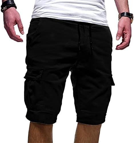 Shorts de carga masculinos, verão masculino casual ao ar livre casual bolsos de retalhos de macacão de calças