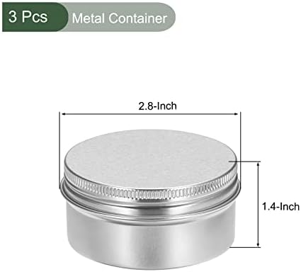 Recipiente de metal Yokive 3 PCs, latas de liga de alumínio com tampa | Mantenha o lugar limpo, ótimo para