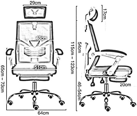 Cadeira de escritório YGQBGY Presidente da mesa de escritórios da malha ajustável Cadeiras de tarefa de malha ajustável