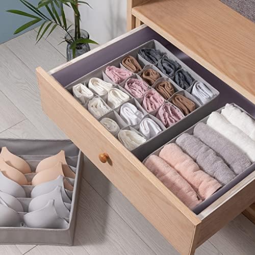 Organizador de armário guarda-roupa 3pcs lavatáveis ​​Caixas de armazenamento de roupas de roupas visíveis Caixa de separação de gaveta dobrável