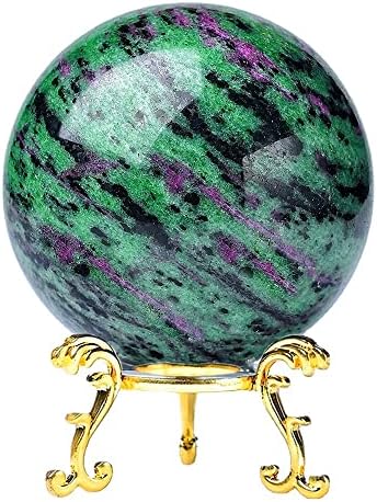 Wnjz yoooperlite bola de cristal com suporte natural fluorescente esfera de sodalite cura gemed somate decoração de decoração energia rochas mineral