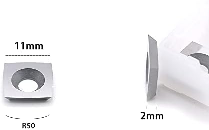 FOMASP Square 11mm com raio de raio de 2 Inserções de cortador de carboneto 30 ° para ferramenta de ruído de madeira, pacote de 3 pcs