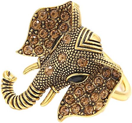 Anéis de guardanapo de elefante sofisticados, anéis de guardanapo de animais decoram sua mesa para criar um banquete
