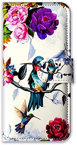 Caixa da carteira BCOV iPhone 11 Pro, Hummingbird em Flowers Caso de couro de couro capa com suporte de caça -níqueis para o iPhone 11 Pro