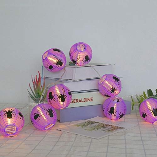 Ccoofhhc 3D Luzes de cordas LED de abóbora, aranha de abóbora Lâmpada de luz decorativa 10 LEDS