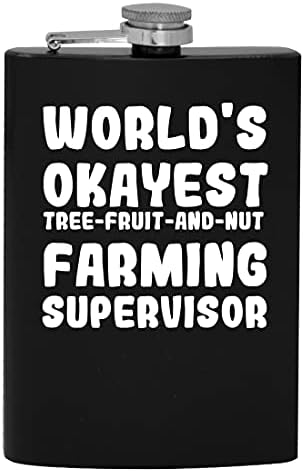 Supervisor de agricultura de traje de árvore e nozes do mundo-8oz de quadril de 8 onças bebendo balão de álcool