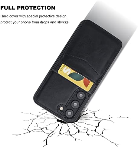 Kihuwey Compatível com a carteira de caixa Samsung Galaxy S23 Plus com porta -crédito, Flip Premium Leather Magnetic Charp Kickstand Cobertão de proteção para serviço pesado para Samsung Galaxy S23 Plus 6.6