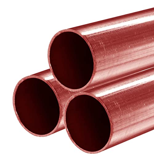 Tubo de cobre de suprimento de metal on -line, 1,125 x 72 polegadas, tipo M do tipo M