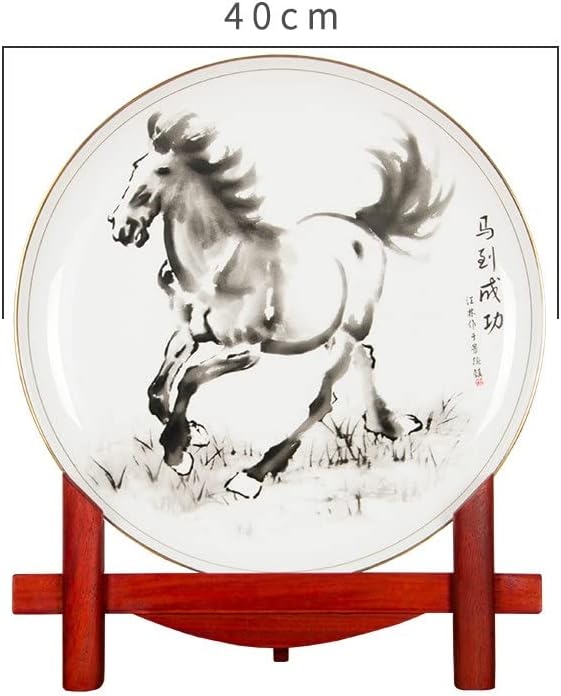 Czdyuf Bone China Porcelana alcançar uma placa de decoração de cerâmica imediata Presente de aniversário