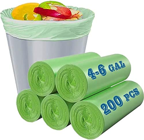Sacos de lixo biodegradáveis ​​de 4-6 galões-sacos de lixo ecológicos para um planeta mais limpo, forte e durável, se encaixa na maioria das latas de lixo de cozinha e compostável