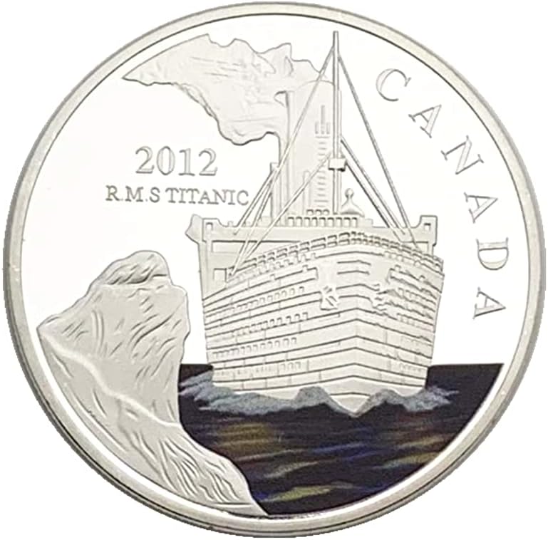 Navio britânico Titanic Love Silver banhado com comemorativo Coleção de moedas Medalha de moeda da sorte