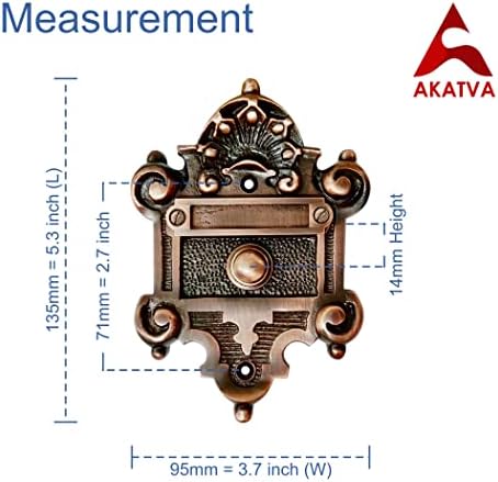 Botão da campainha Akatva com conjunto de dobradiças - 2 peças portões de portão para cercas de madeira