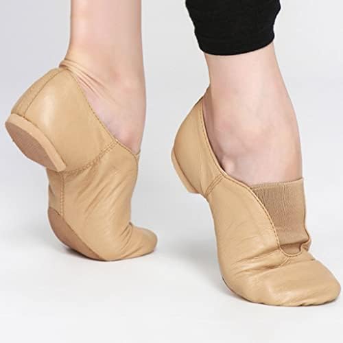 Cujux Leather Stretch Jazz Dance Sapatos de dança Slip-On Ballet Jazz Dancing Sneakers Men Women UnisisEx