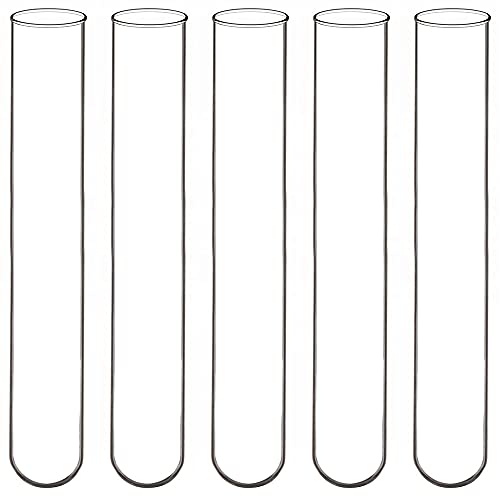 Labasics 30 pacote de pacote de vidro redondo de vidro redondo tubos de teste, 15 mm od x 100 mm Comprimento