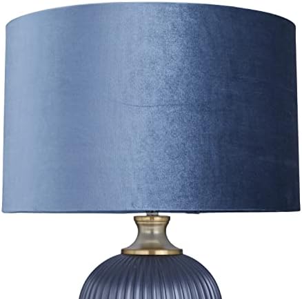 DeCo 79 Table Table Lamp com sombra de tambor, 16 x 16 x 26 , azul