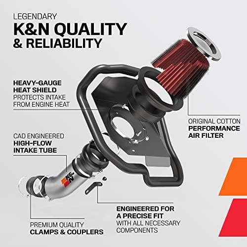 Kit de admissão de ar frio de K&N: Aumentar o poder de aceleração e reboque, garantido para aumentar a potência