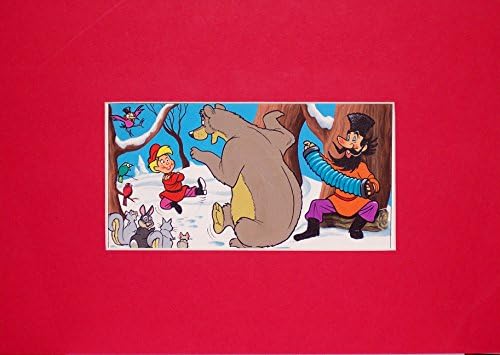 Peter and the Wolf Pintura original - Arte dos desenhos animados - Ilustração original do livro