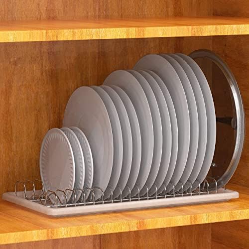 Rack de prato de duas camadas simples com rack de drenagem + rack de secagem de placas