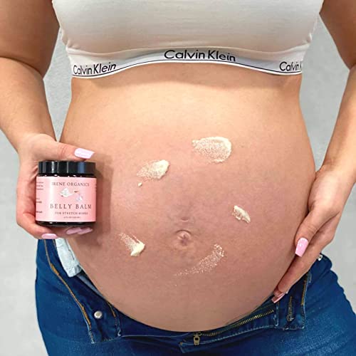 Manteiga de barriga orgânica por Irene Organics - Balminhas de barriga anti -estique para gravidez e