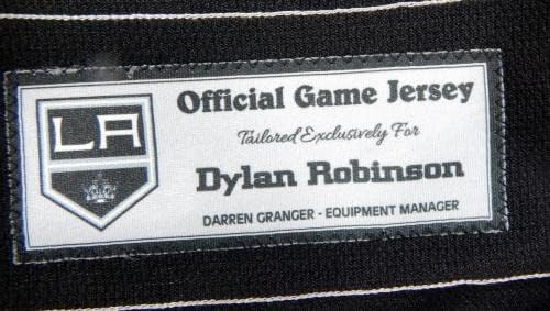 2021-22 Los Angeles Kings Dylan Robinson #79 Game usou a pré -temporada de Jersey White 3 - jogo usado NHL Jerseys