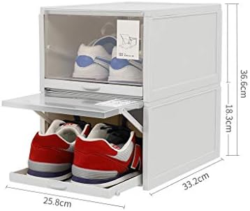 ANNCUS 2PCS Push gaveta caixa de sapatos Organizador gaveta transparente sapato plástico caixa empilhável caixa de armazenamento de caixa de armazenamento Organizador 2020 -