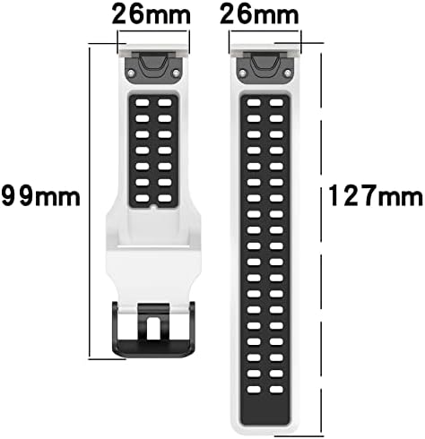 Awaduo Compatível para Garmin Enduro 2 Bandas de relógio, 26mm Substituição Silicone Wel Watch Band Strap, macio e durável