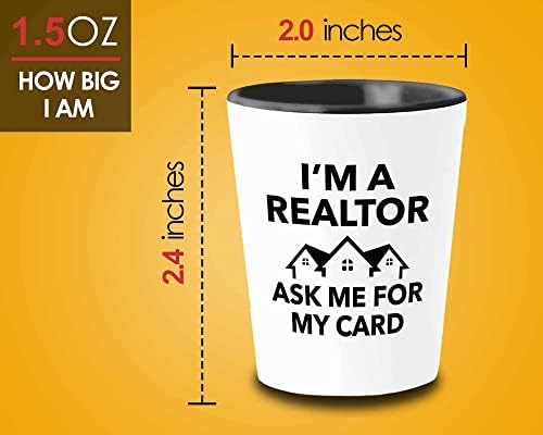 REALTOR STRIL GLASS 1.5oz - Pergunte -me meu cartão - Novo proprietário do empresário Presentes Imobiliários