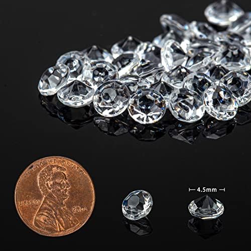 FuturePlusx 10000 PCs Mini diamantes transparentes, 4,5 mm de confete de diamante de cristal
