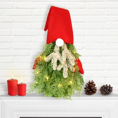 Prelit Christmas Tree Treep Tree Christmas Tree Small Gnome Natal árvores com luzes Mini pinheiro de Natal
