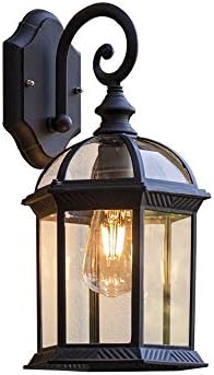 Lanterna de parede ao ar livre clássica de oxvue lâmpada de parede de parede de jardim vintage 1 luzes