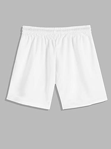 Romwe Men's Graphicstring Chaist elástico Shorts Athletic Shorts