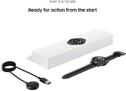 Samsung Galaxy Watch 3 aço inoxidável SPO2 Oxigênio, sono, GPS Sports + Fitness Smartwatch, IP68 resistente à água, modelo internacional SM-R850
