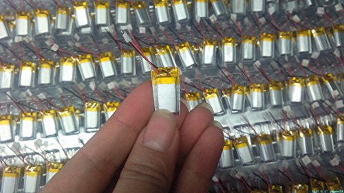 2PCs 041020 3,7V Bateria de polímero de 50mAh com PCM recarregável
